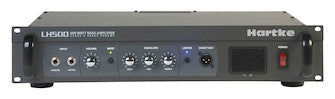 Hartke LH500 Bass Amplifier Tube (12AX7) Preamp, Bass and Treble Shelving with peak Mid-Range 500 watt Bass Head