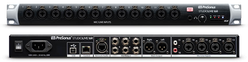 PreSonus StudioLive 16R 18-Input, 16-Channel Series III Stage Box and Rack Mixer