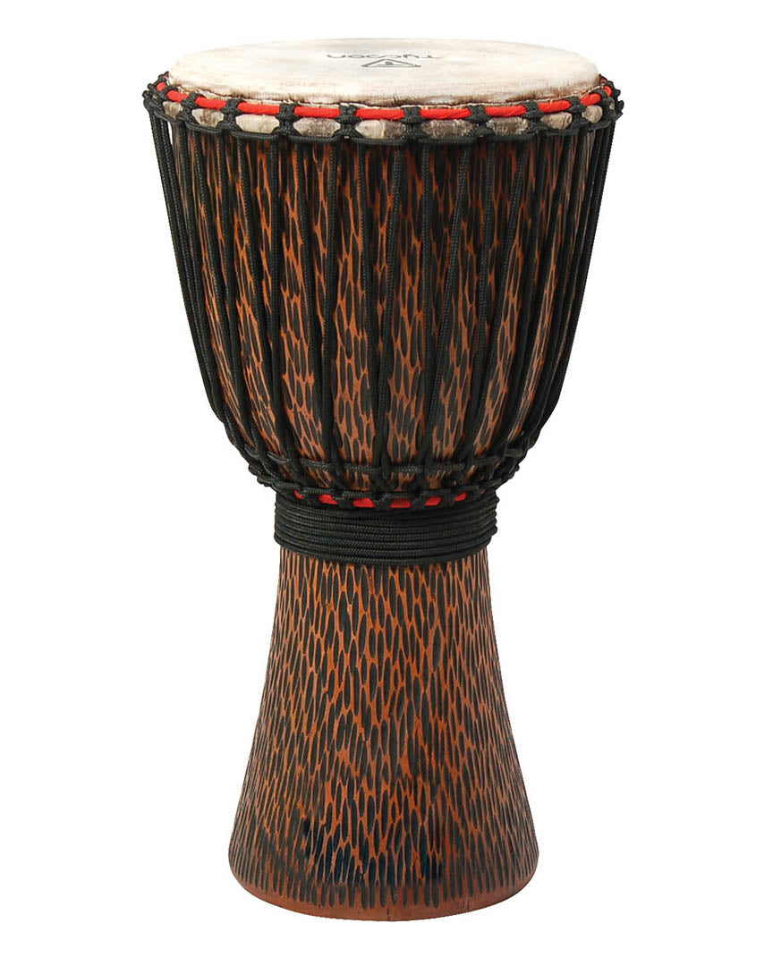 Tycoon Percussion 10″ Supremo Select Chiseled Orange Series Rope-Tuned Djembe