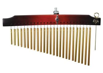 Tycoon Percussion 25 Chimes with Curved Siam Oak Wood Bar