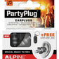 Alpine Hearing Protection PartyPlug Earplugs Black, Individual Pack