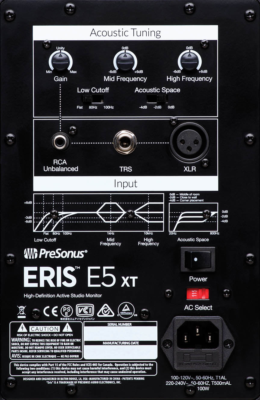 PreSonus Eris E5 XT 2-Way Active Single Studio Monitor with Wave Guide