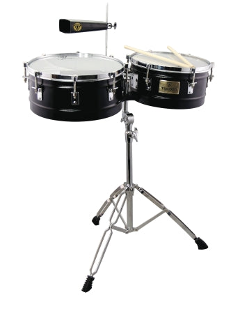 Tycoon Percussion Supremo Series Timbales 13″ & 14″ Timbales with Black Powder Coated Hardware