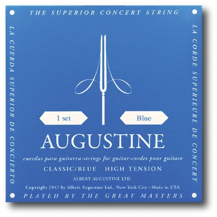 Augustine Strings Classic/Blue – High Tension Nylon Guitar Strings 12 Pack of B (2nd) Strings