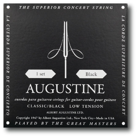 Augustine Strings Classic/Black – Low Tension Nylon Guitar Strings 12 Pack of G (3rd) Strings
