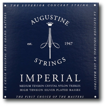 Augustine Strings Imperial/Blue – High Tension Nylon Guitar Strings 1 Set of All 6 Strings