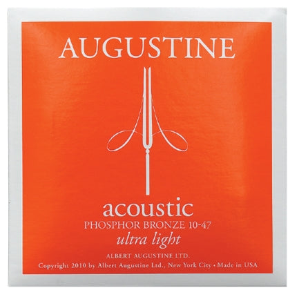 Augustine Strings Acoustic Phosphor Bronze Guitar Strings Ultra-Light (10-47) Single Set