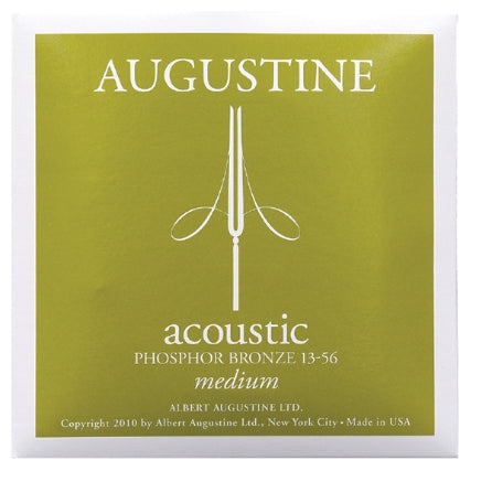 Augustine Strings Acoustic Phosphor Bronze Guitar Strings Medium (13-56) Single Set