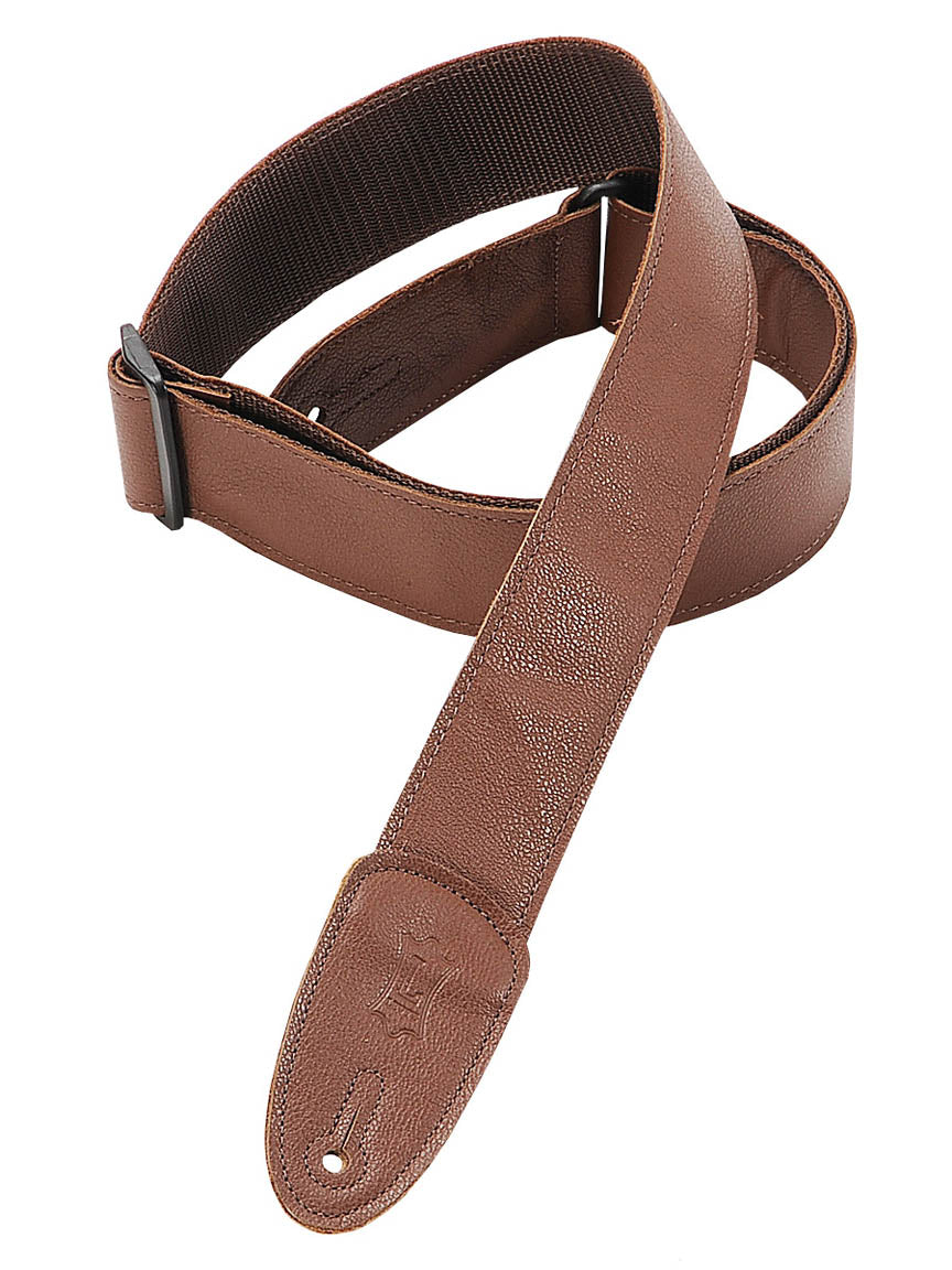 Levy's Leathers Garment Leather Guitar Strap – Brown Classics Series – 2″ Wide